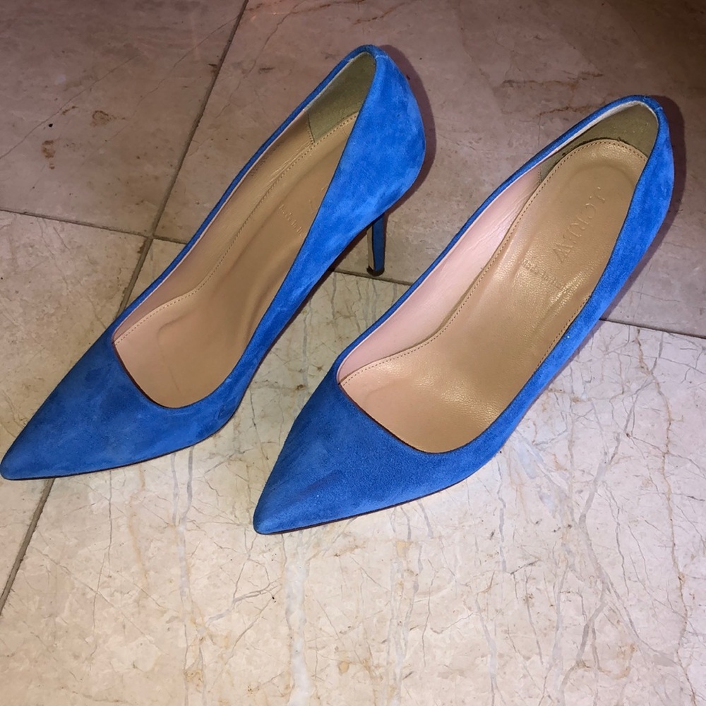 Jcrew Elsie pump blue suede 8.5
